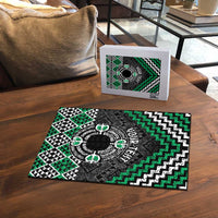 Personalised Aotearoa Niho Taniwha Motif Puzzle Green Style - Polynesian Pride