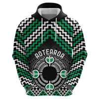 Personalised Aotearoa Niho Taniwha Motif Zip Hoodie Green Style
