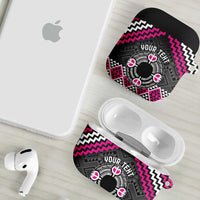 Personalised Aotearoa Niho Taniwha Motif AirPods Case Pink Style - Polynesian Pride