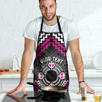 Personalised Aotearoa Niho Taniwha Motif Apron Pink Style - Polynesian Pride