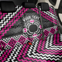 Personalised Aotearoa Niho Taniwha Motif Back Car Seat Cover Pink Style