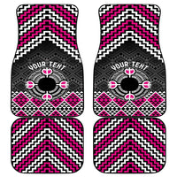 Personalised Aotearoa Niho Taniwha Motif Car Mats Pink Style LT9 - Polynesian Pride