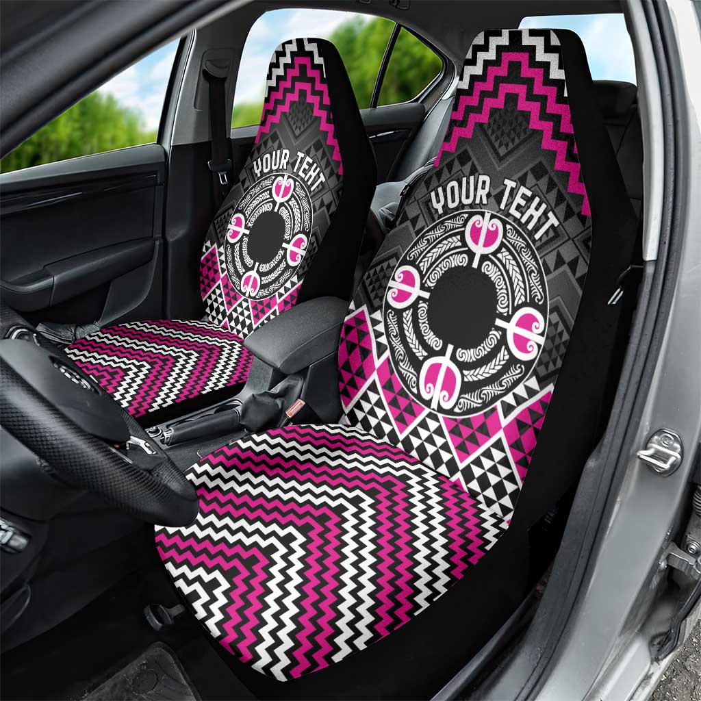 Personalised Aotearoa Niho Taniwha Motif Car Seat Cover Pink Style