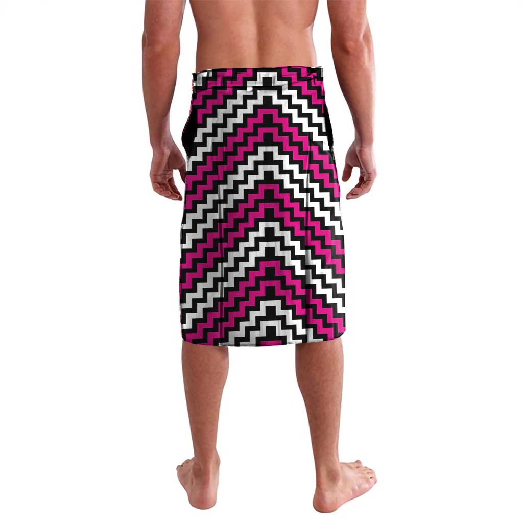 Personalised Aotearoa Niho Taniwha Motif Lavalava Pink Style