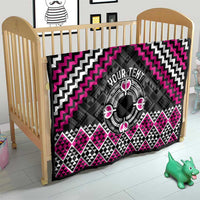 Personalised Aotearoa Niho Taniwha Motif Quilt Pink Style