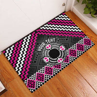 Personalised Aotearoa Niho Taniwha Motif Rubber Doormat Pink Style LT9 - Polynesian Pride