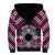 Personalised Aotearoa Niho Taniwha Motif Sherpa Hoodie Pink Style