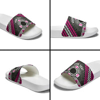 Personalised Aotearoa Niho Taniwha Motif Slide Sandals Pink Style - Polynesian Pride