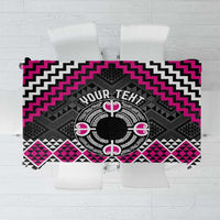 Personalised Aotearoa Niho Taniwha Motif Tablecloth Pink Style LT9 Pink - Polynesian Pride