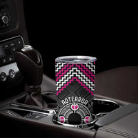 Personalised Aotearoa Niho Taniwha Motif Tumbler Cup Pink Style LT9 - Polynesian Pride