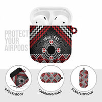 Personalised Aotearoa Niho Taniwha Motif AirPods Case Red Style - Polynesian Pride