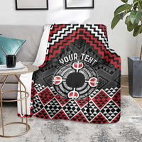 Personalised Aotearoa Niho Taniwha Motif Blanket Red Style LT9 - Polynesian Pride