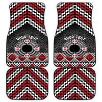 Personalised Aotearoa Niho Taniwha Motif Car Mats Red Style LT9 - Polynesian Pride