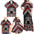 Personalised Aotearoa Niho Taniwha Motif Family Matching Off Shoulder Maxi Dress and Hawaiian Shirt Red Style