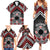 Personalised Aotearoa Niho Taniwha Motif Family Matching Summer Maxi Dress and Hawaiian Shirt Red Style