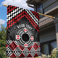 Personalised Aotearoa Niho Taniwha Motif Garden Flag Red Style LT9 - Polynesian Pride