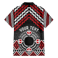 Personalised Aotearoa Niho Taniwha Motif Hawaiian Shirt Red Style LT9 - Polynesian Pride