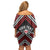 Personalised Aotearoa Niho Taniwha Motif Off Shoulder Short Dress Red Style