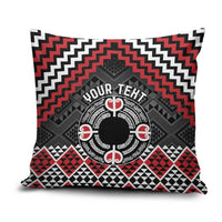 Personalised Aotearoa Niho Taniwha Motif Pillow Cover Red Style - Polynesian Pride