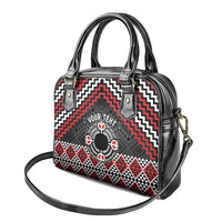Personalised Aotearoa Niho Taniwha Motif Shoulder Handbag Red Style