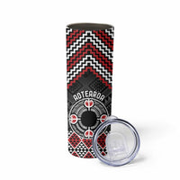 Personalised Aotearoa Niho Taniwha Motif Skinny Tumbler Red Style