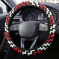 Aotearoa Niho Taniwha Motif Steering Wheel Cover Red Style LT9 - Polynesian Pride