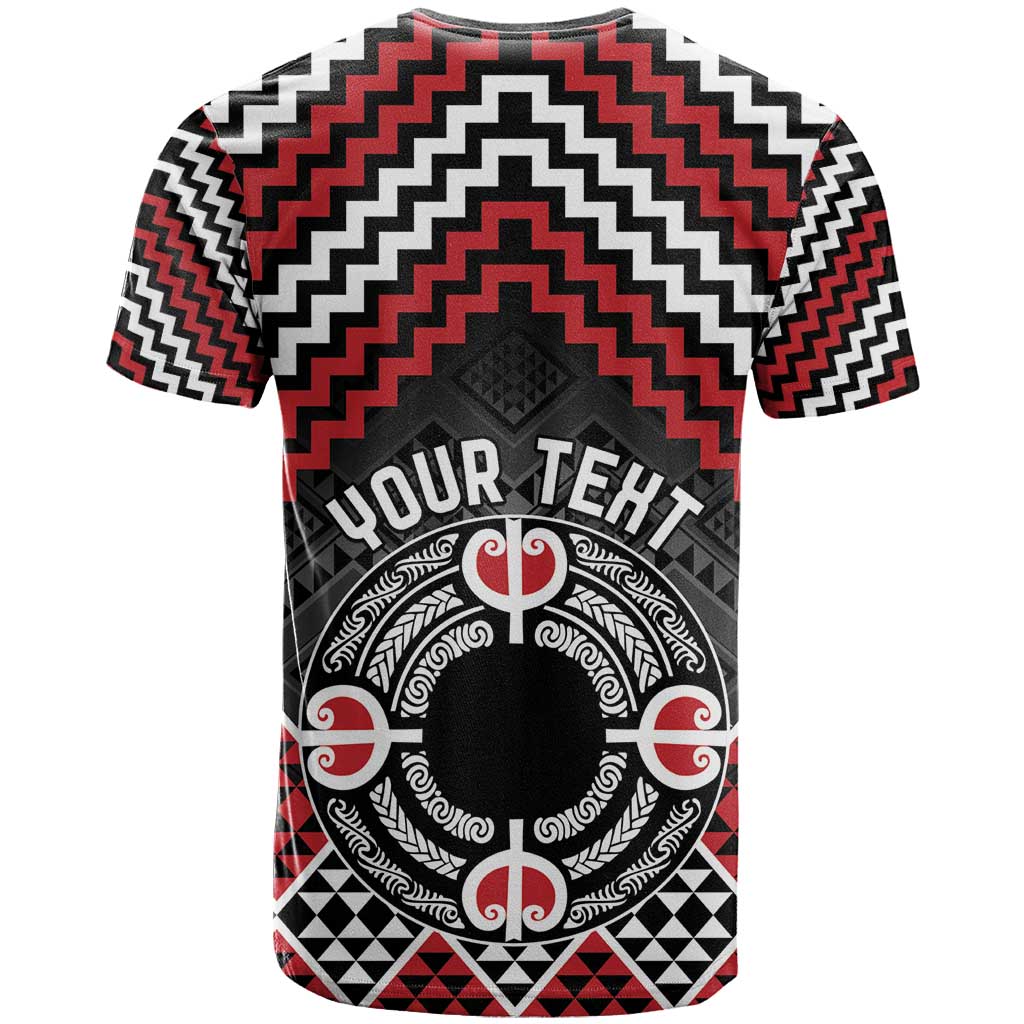 Personalised Aotearoa Niho Taniwha Motif T Shirt Red Style