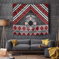 Personalised Aotearoa Niho Taniwha Motif Tapestry Red Style