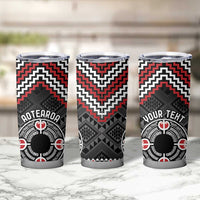Personalised Aotearoa Niho Taniwha Motif Tumbler Cup Red Style LT9 - Polynesian Pride