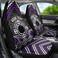 Personalised Aotearoa Niho Taniwha Motif Car Seat Cover Violet Style