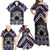 Personalised Aotearoa Niho Taniwha Motif Family Matching Off Shoulder Maxi Dress and Hawaiian Shirt Violet Style