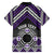 Personalised Aotearoa Niho Taniwha Motif Family Matching Summer Maxi Dress and Hawaiian Shirt Violet Style