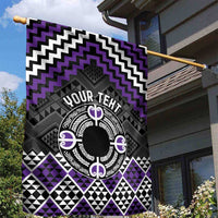 Personalised Aotearoa Niho Taniwha Motif Garden Flag Violet Style LT9 - Polynesian Pride