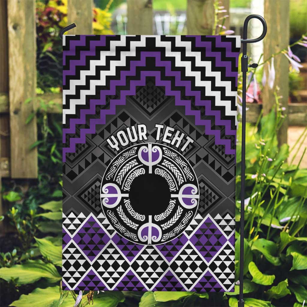 Personalised Aotearoa Niho Taniwha Motif Garden Flag Violet Style LT9 Garden Flag Violet - Polynesian Pride