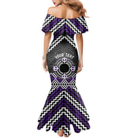 Personalised Aotearoa Niho Taniwha Motif Mermaid Dress Violet Style