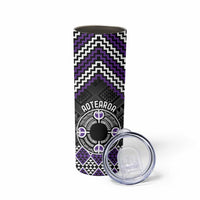 Personalised Aotearoa Niho Taniwha Motif Skinny Tumbler Violet Style
