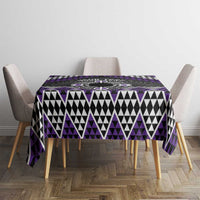 Personalised Aotearoa Niho Taniwha Motif Tablecloth Violet Style LT9 - Polynesian Pride