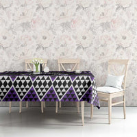 Personalised Aotearoa Niho Taniwha Motif Tablecloth Violet Style LT9 - Polynesian Pride