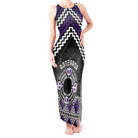 Personalised Aotearoa Niho Taniwha Motif Tank Maxi Dress Violet Style LT9 Women Violet - Polynesian Pride