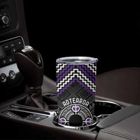 Personalised Aotearoa Niho Taniwha Motif Tumbler Cup Violet Style LT9 - Polynesian Pride