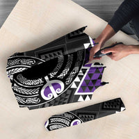 Personalised Aotearoa Niho Taniwha Motif Umbrella Violet Style - Polynesian Pride