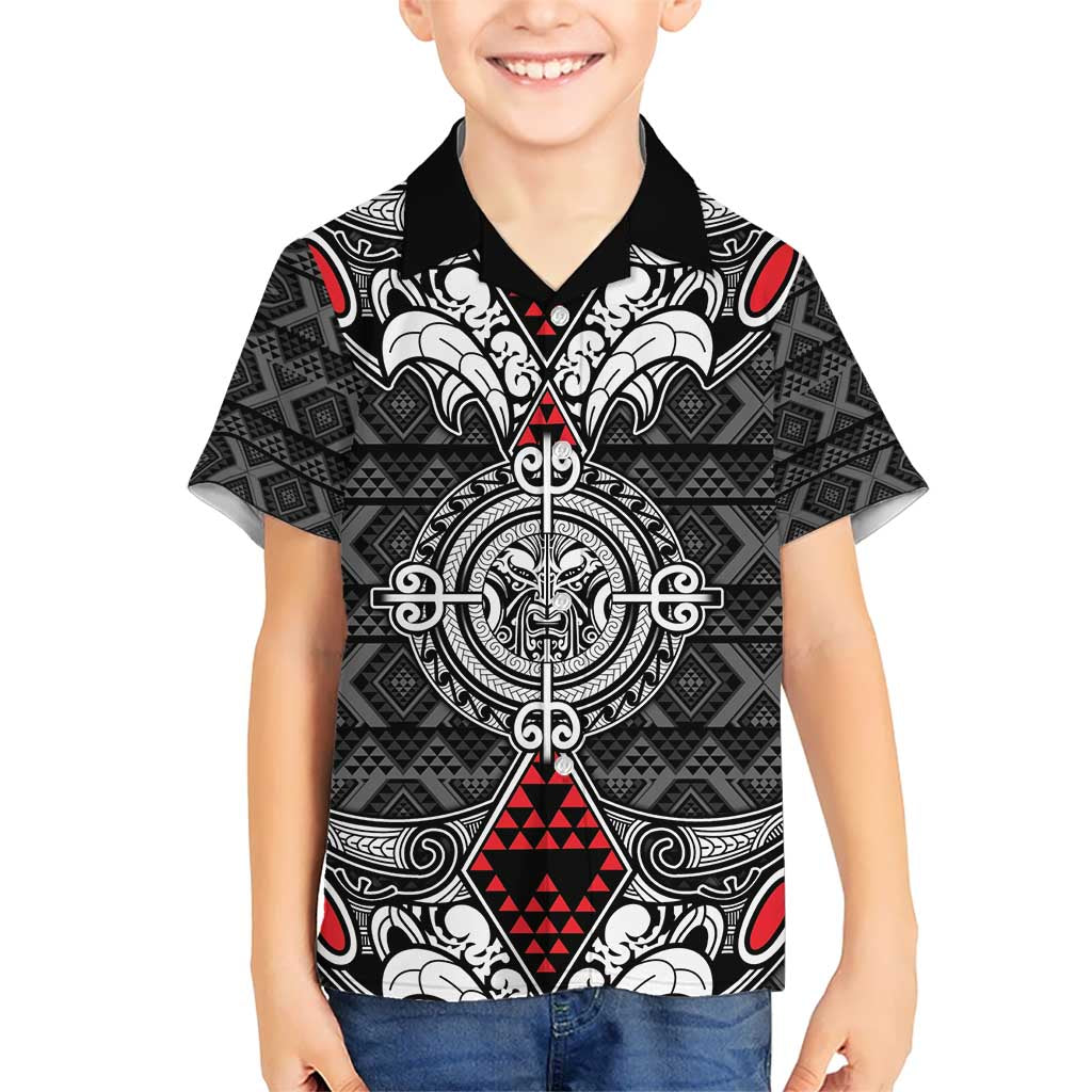 Black Aotearoa Tanilo Motif Hawaiian Shirt Vintage Maori New Zealand Tribal Art Pattern LT9 - Polynesian Pride