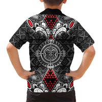 Black Aotearoa Tanilo Motif Hawaiian Shirt Vintage Maori New Zealand Tribal Art Pattern LT9 - Polynesian Pride