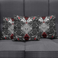 Black Aotearoa Taniko Motif Pillow Cover Vintage Maori New Zealand Tribal Art Pattern - Polynesian Pride