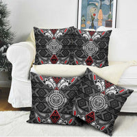 Black Aotearoa Taniko Motif Pillow Cover Vintage Maori New Zealand Tribal Art Pattern - Polynesian Pride