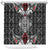Black Aotearoa Taniko Motif Shower Curtain Vintage Maori New Zealand Tribal Art Pattern