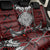 Red Aotearoa Taniko Motif Back Car Seat Cover Vintage Maori New Zealand Tribal Art Pattern
