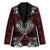 Red Aotearoa Taniko Motif Blazer Vintage Maori New Zealand Tribal Art Pattern - Polynesian Pride