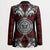 Red Aotearoa Taniko Motif Blazer Vintage Maori New Zealand Tribal Art Pattern - Polynesian Pride