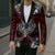 Red Aotearoa Taniko Motif Blazer Vintage Maori New Zealand Tribal Art Pattern - Polynesian Pride